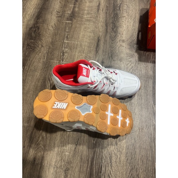 Nike Reax 8 TR Mesh White Wolf Grey Red Mens Training Shoes 621716-103 Size 10.5 - Picture 5 of 10